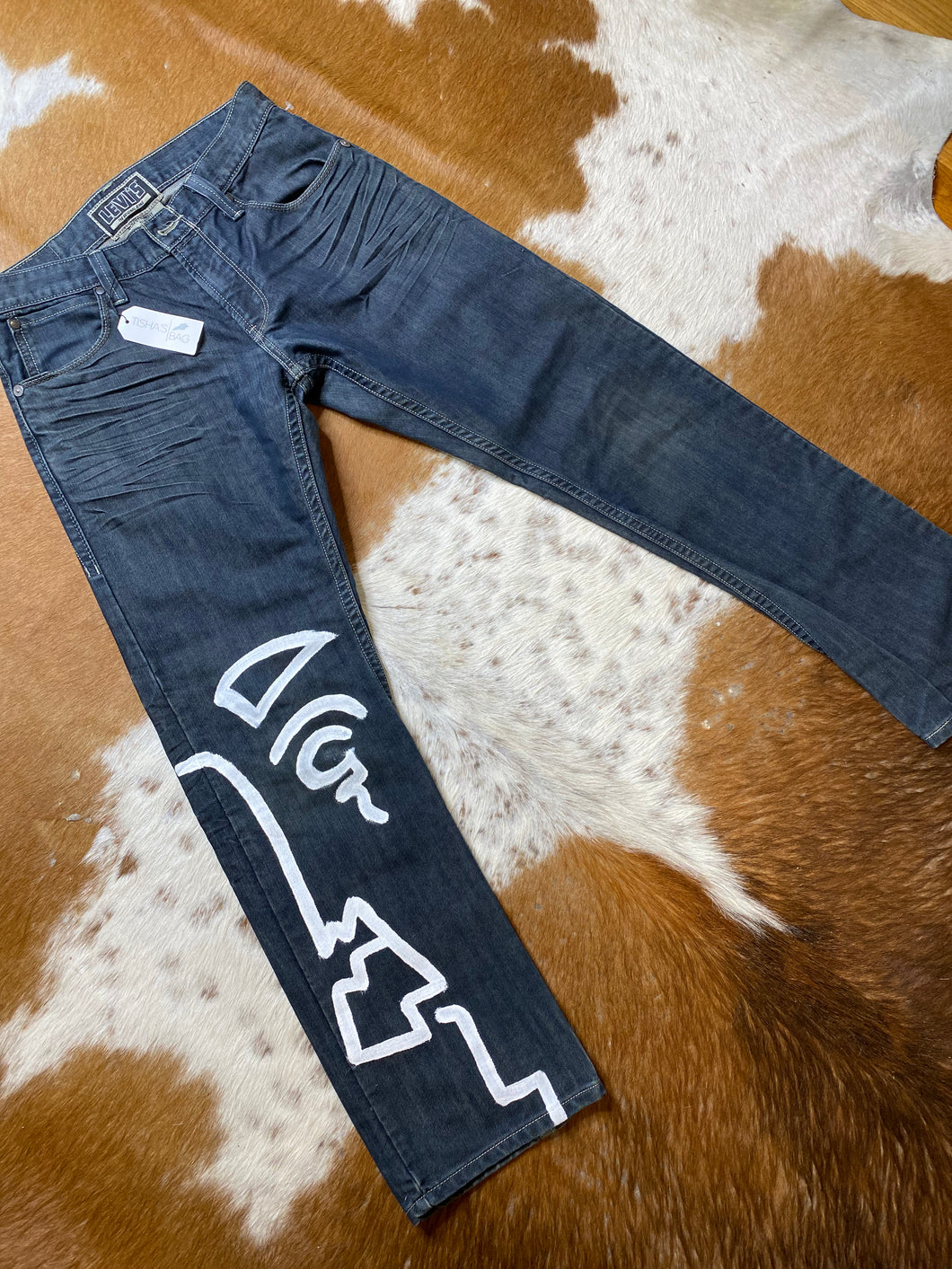 Vintage Hand Painted Denim