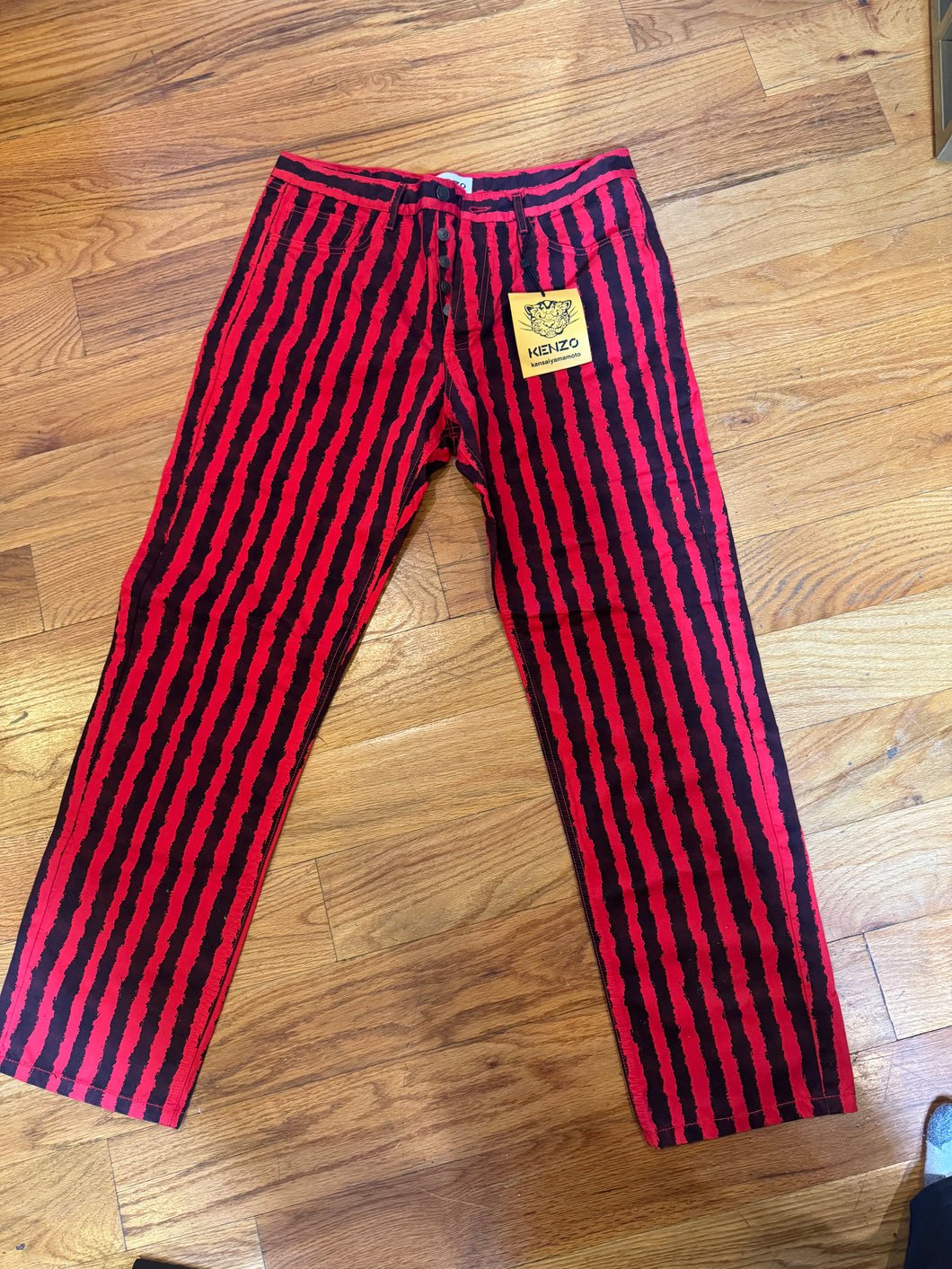 Red & Black Striped Pants