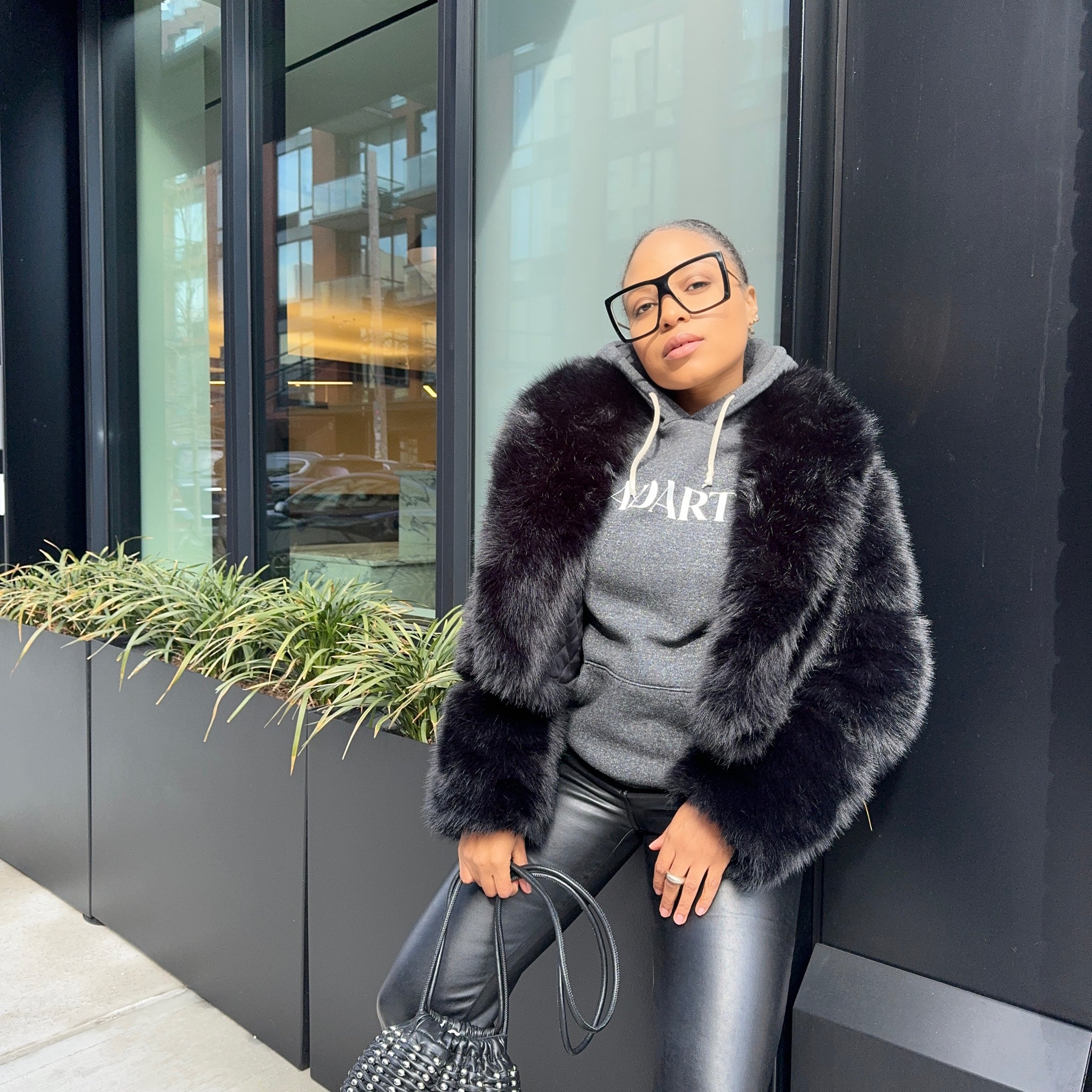 Black Cropped Fur