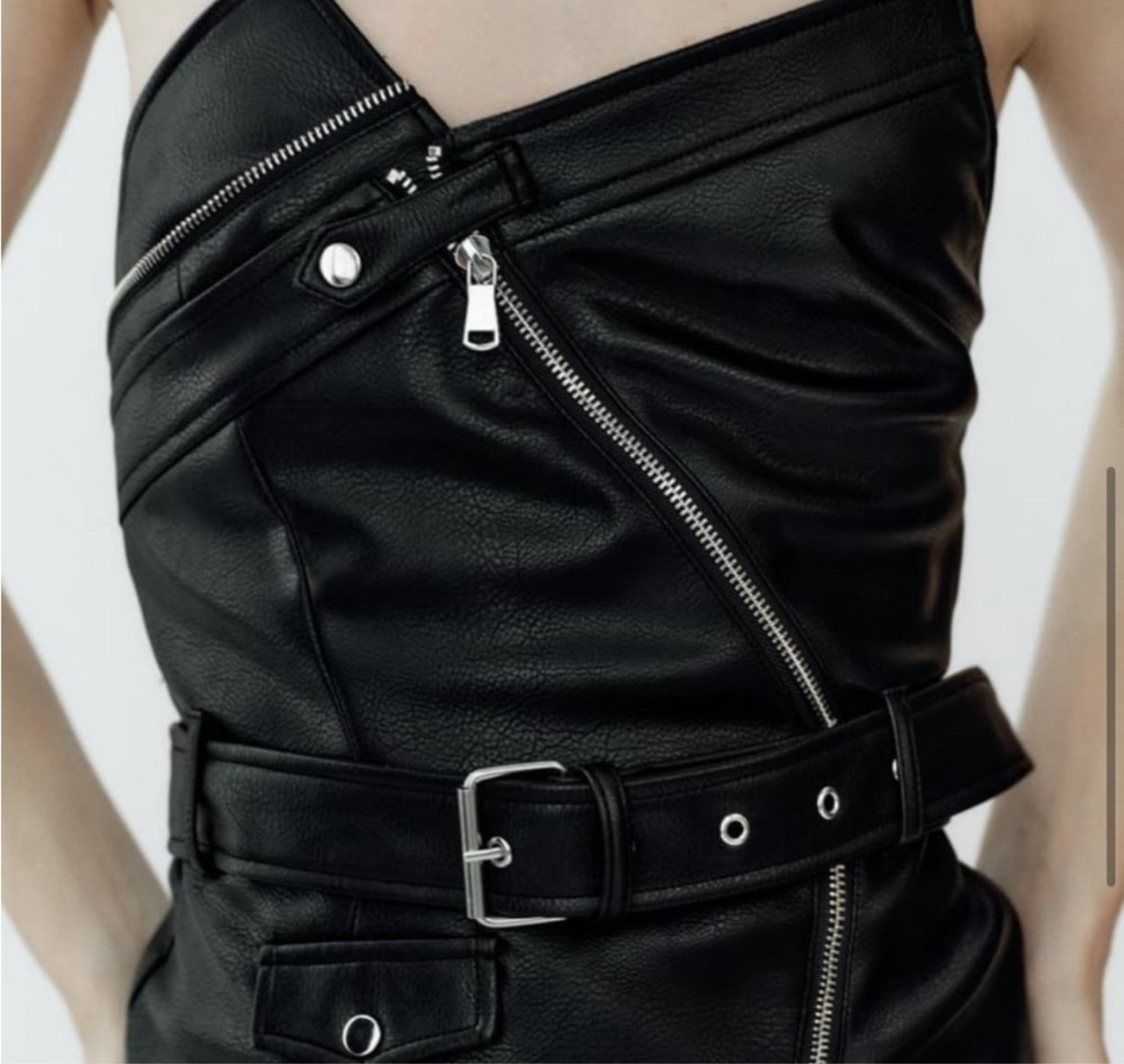Leather Bustier Top