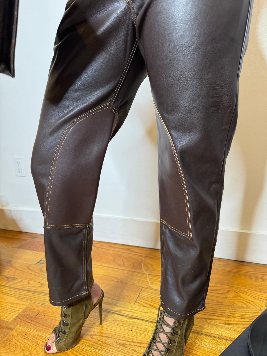 Brown Leather Chap Pants