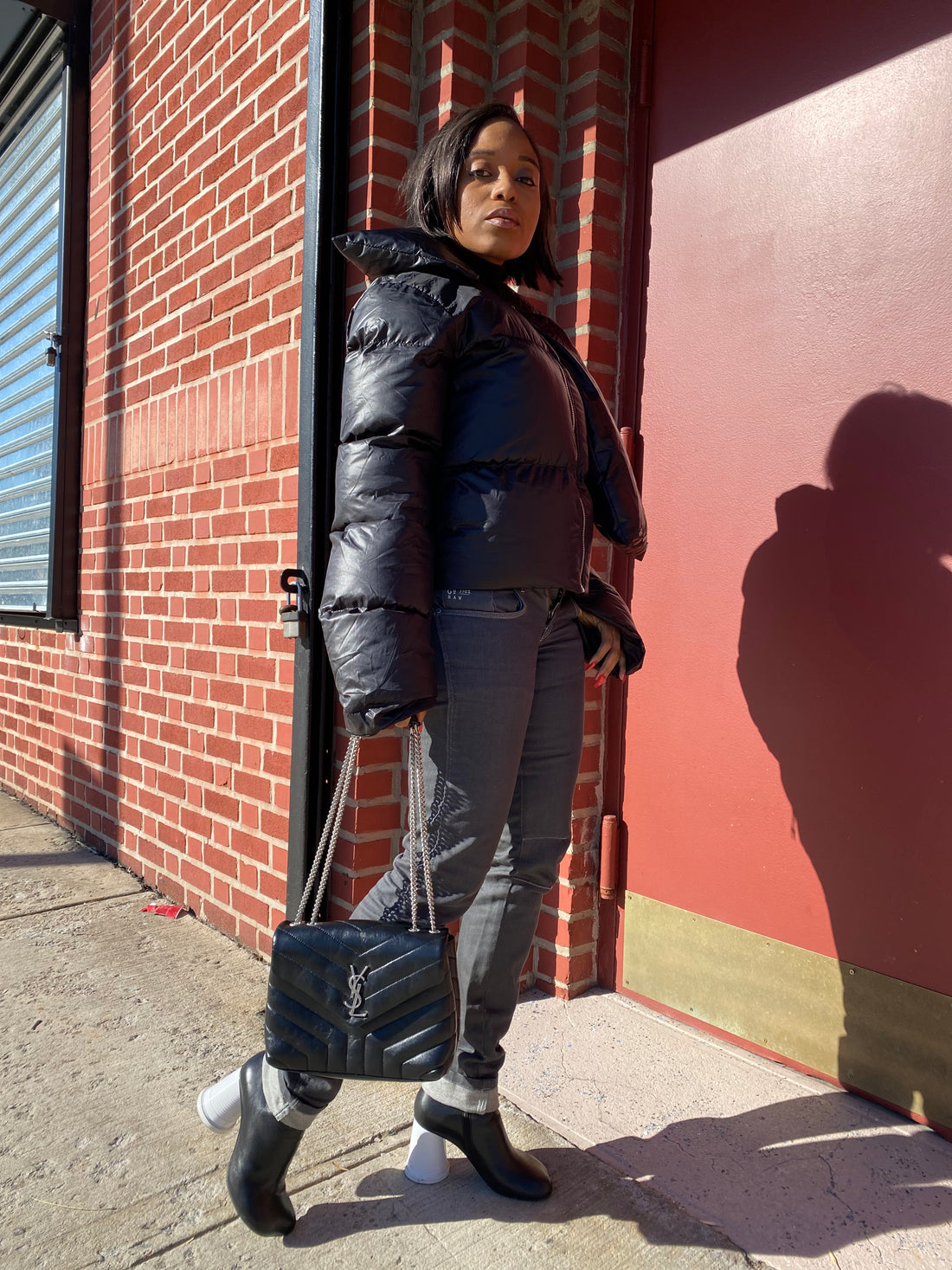 Puffer Wrap Neck Coat