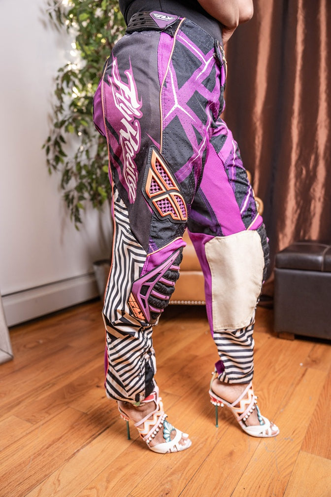 Purple Moto Pants